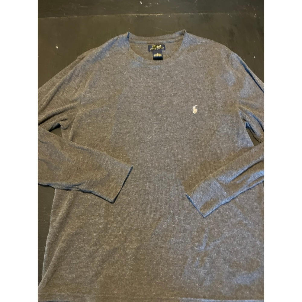 Polo Ralph Lauren Gray Long Sleeve Cotton Blend Crew Neck‎ T-Shirt